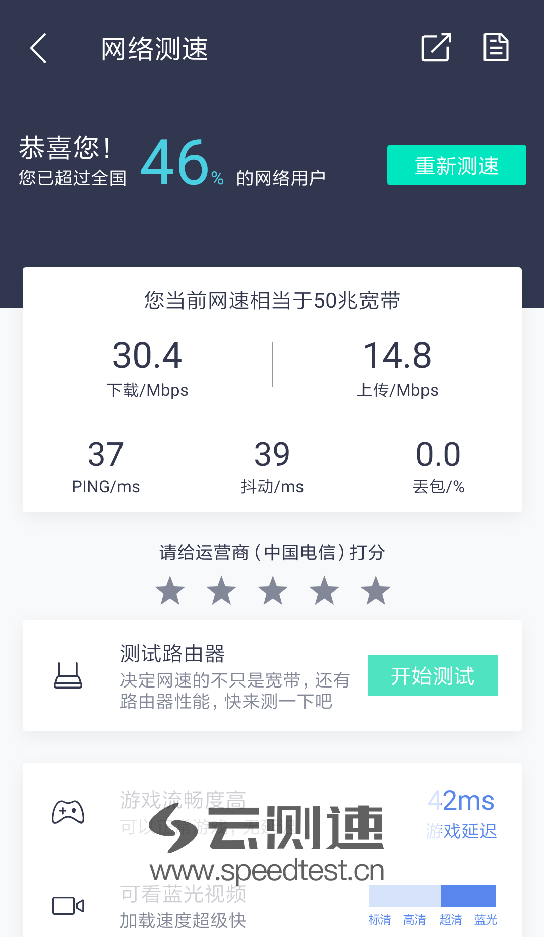 云测速测评场景实拍